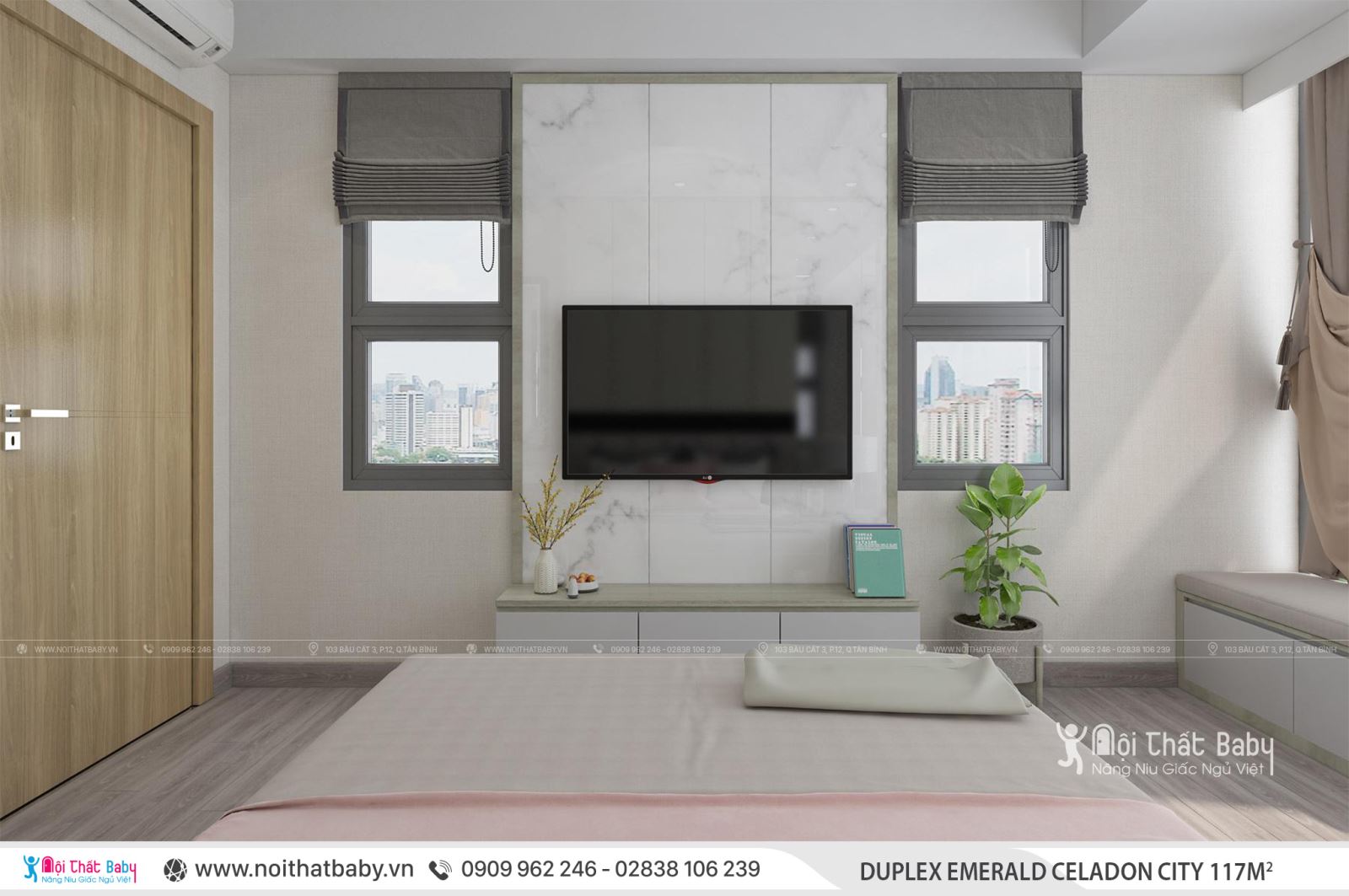 Thiết kế nội thất trọn gói căn Duplex 117m2 Emerald Celadon City 